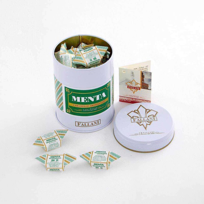 Caramelle Fallani, una bontà tutta italiana 16 scodella di caramelle alla menta in contenitore
