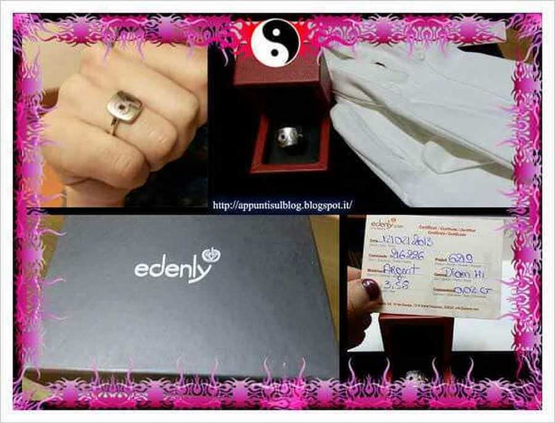 Edenly, anello d'argento con diamanti