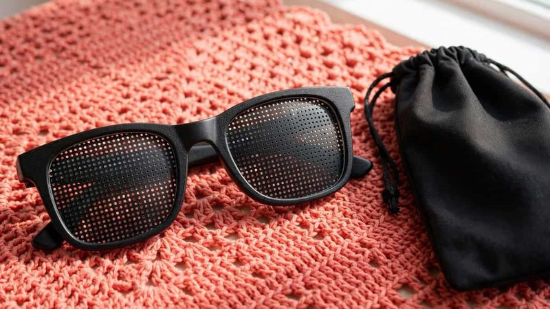 Occhiali stenopeici Vision Light: cosa sono, come funzionano e la mia prova per occhi stanchi 2 occhiali stenopeici Vision Light forati pinhole recensione