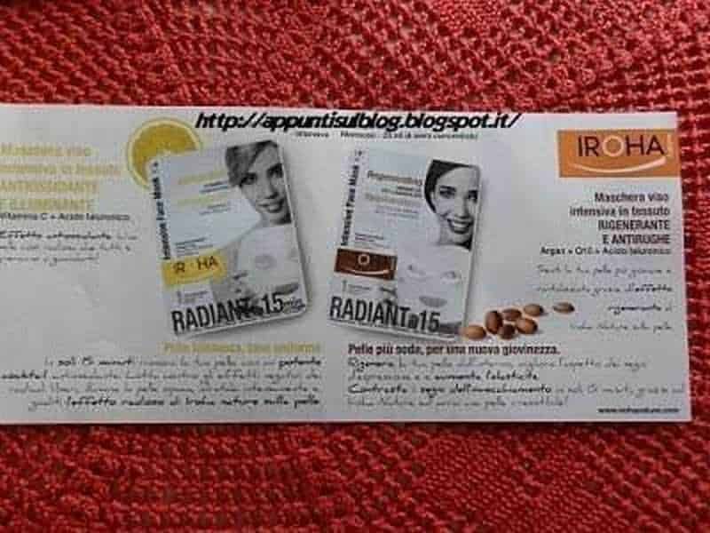 Iroha Nature, maschera di bellezza con vitamina C e acido Ialuronico