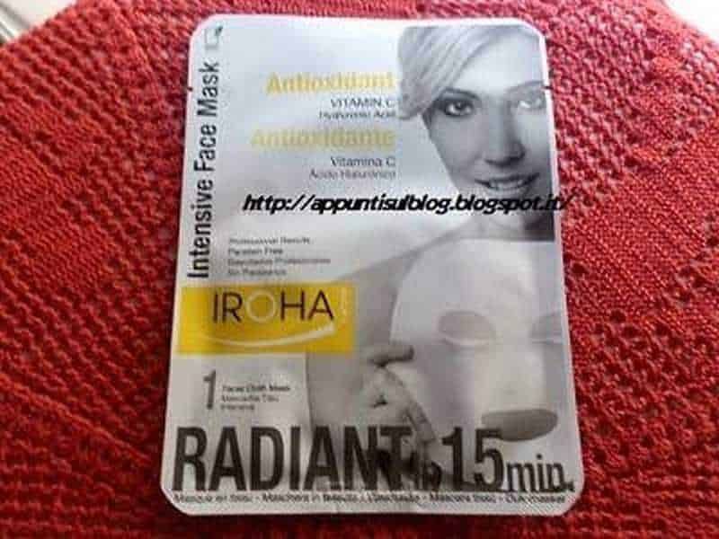 Iroha Nature, maschera di bellezza con vitamina C e acido Ialuronico
