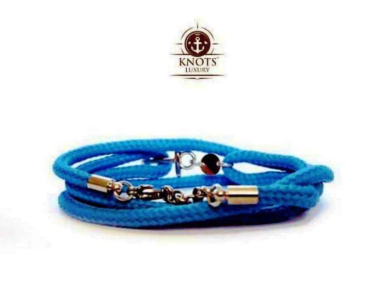 Knots Luxury, bracciali di corda intrecciata con simbolo del mare e chiusura ad ancora 2 Bracciali marinari: Knots Luxury, bracciali di corda intrecciata con chiusura ad ancora