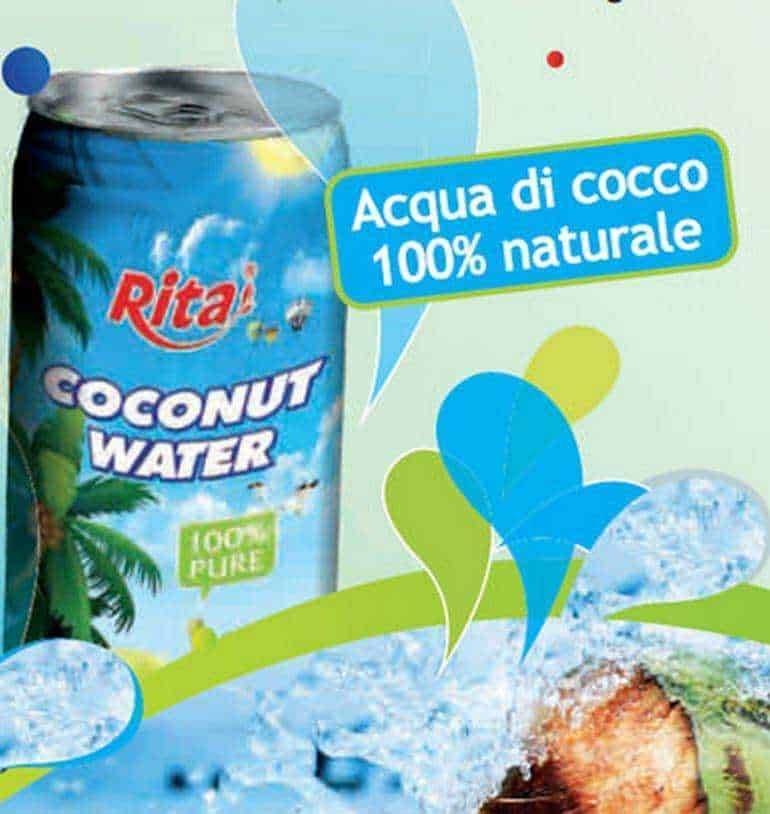 Coconoil, acqua e olio di cocco per salvaguardare la salute 4 Acqua di cocco naturale 100% zero zuccheri, ideale per idratare e rimanere in salute con una bevanda fresca e salutare.