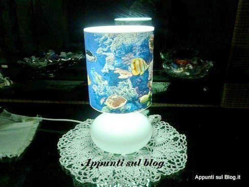 Capricci Italiani: lampade personalizzate con foto 4 Lampada decorativa personalizzata con immagine marina