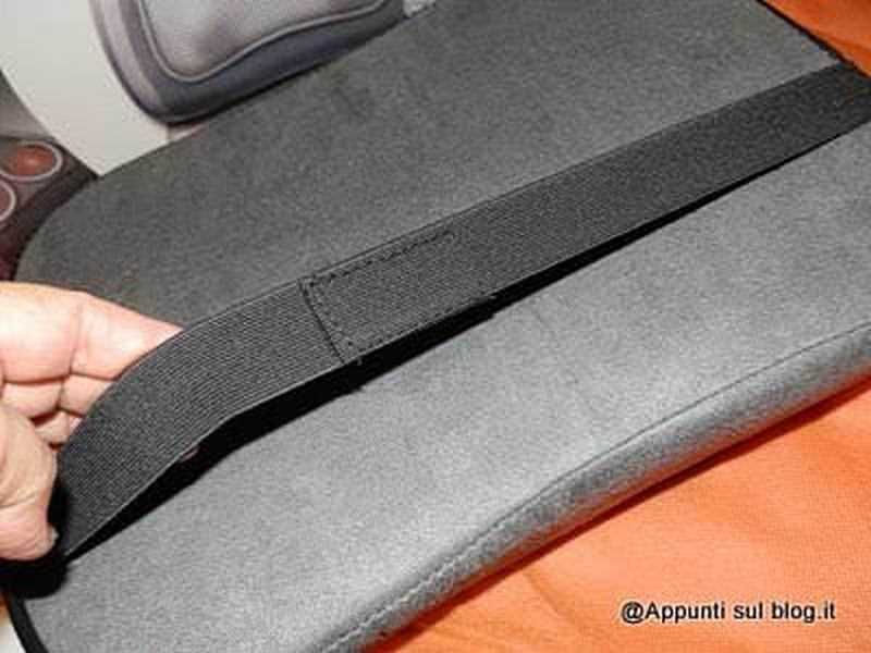 Cinghia elastica in tessuto nero per Cuscino Shiatsu 