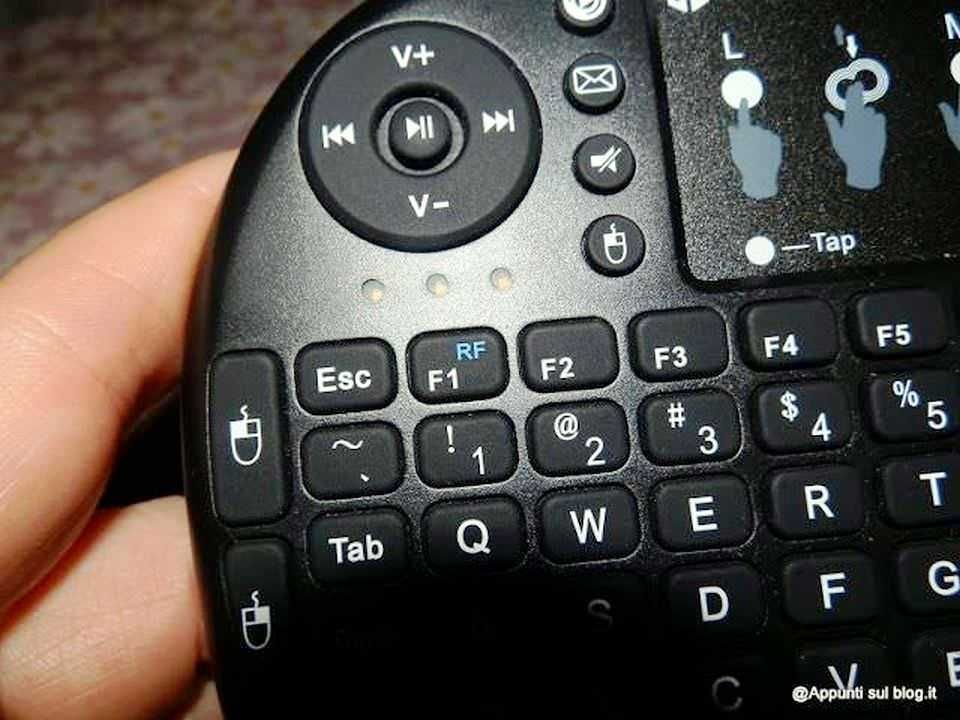 iClever IC-RF02 Mini Tastiera QWERTY 2.4GHz multifunzione