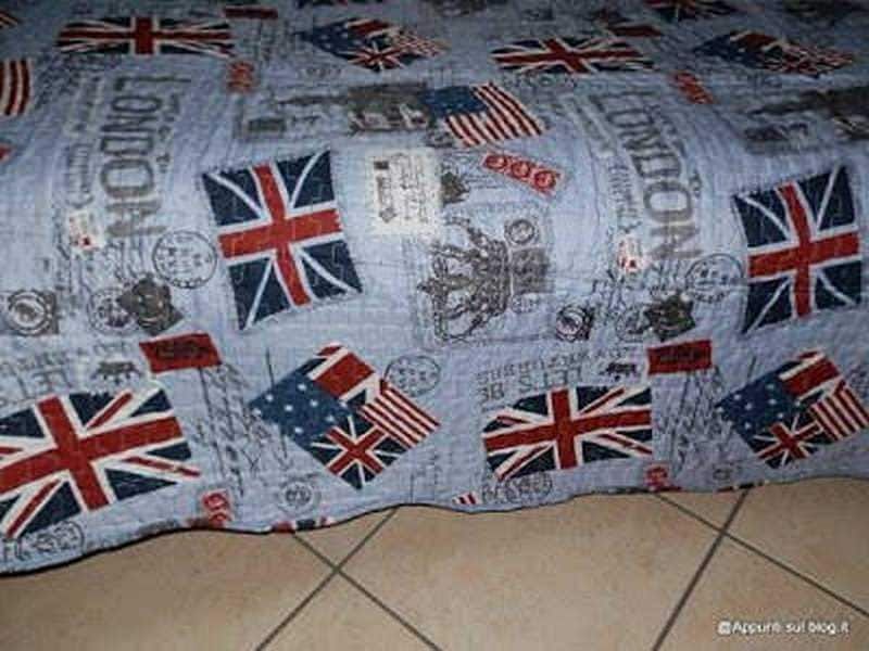 Bandiera del Regno Unito e Stati Uniti su copriletto, decorazioni patriottiche britanniche e americane, motivi nazionali su tessuto per camera da letto, perfetto per decorazioni patriottiche e themes internazionali.