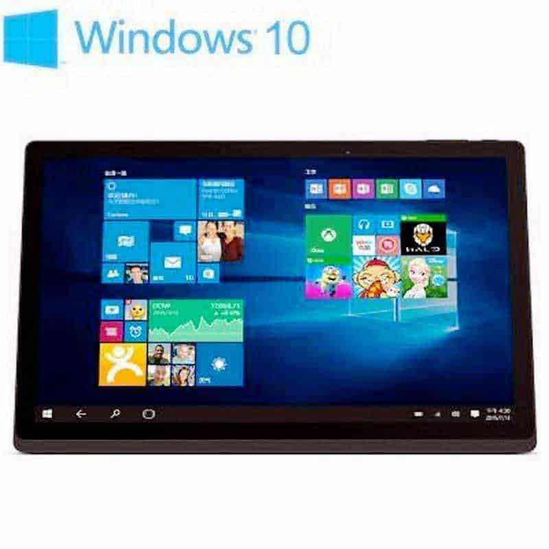 Windows 10 su tablet con schermo tattile e interfaccia moderna, ideali per lavoro e intrattenimento.