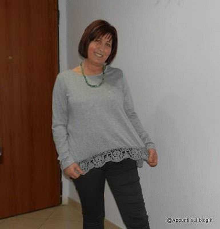 Long Sleeve Crochet Loose T-shirt su Shein 3 Long Sleeve Crochet Loose T-shirt su Shein