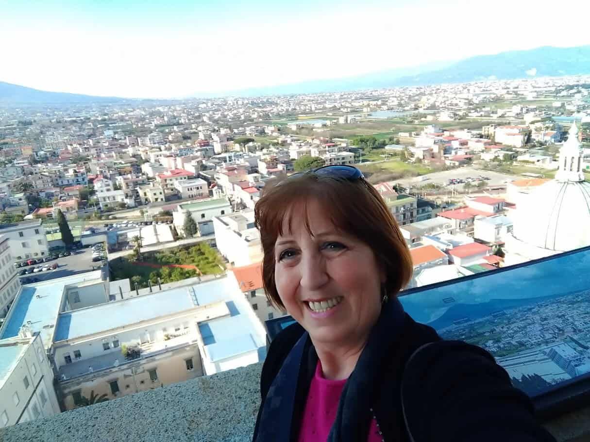 vista suggestiva sul territorio circostante dalla terrazza del campanile di Pompei