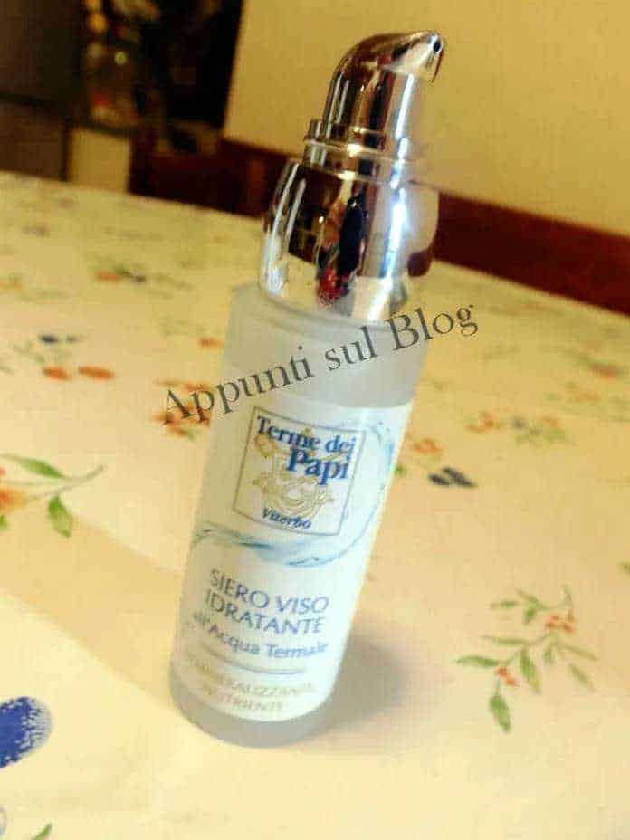 Siero viso idratante all'acqua termale delle Terme dei Papi