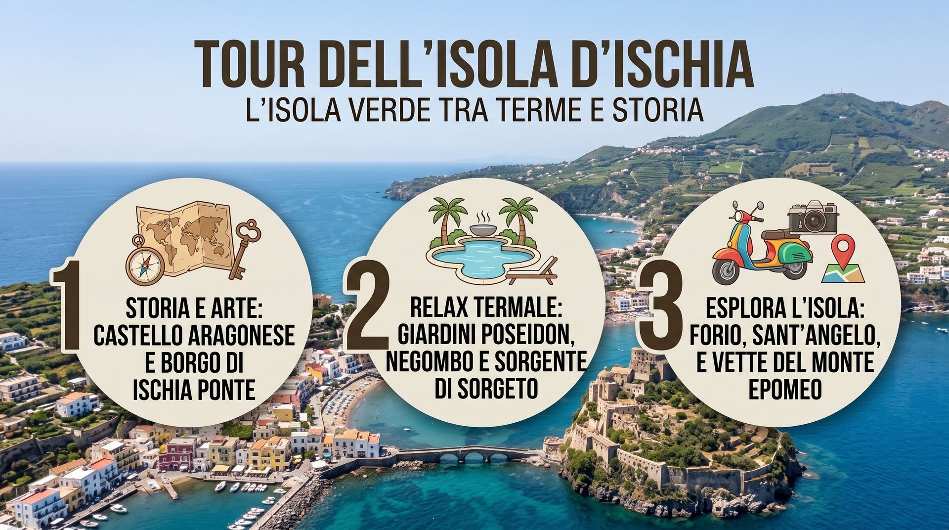 Tour sull’Isola d’Ischia, arcipelago isole Flegree