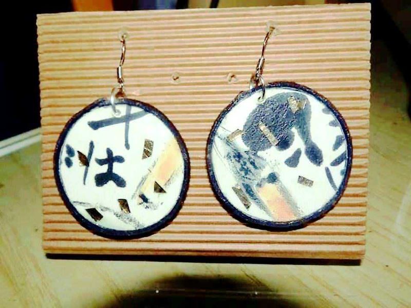 alittlemarket: Orecchini in carta riciclata 3 #alittlemarket: Orecchini Japan style in carta riciclata