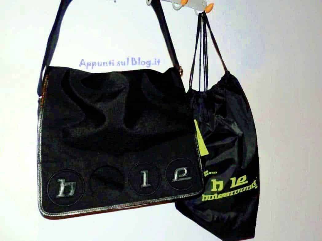 Borsa sportiva nero con logo H le Holearound
