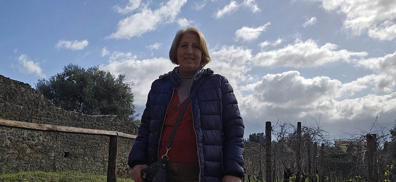 Vigneti degli Scavi di Pompei durante la visita al Parco Archeologico