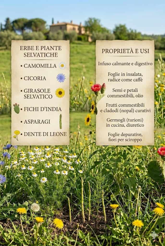 6 tipi di Erbe e semi commestibili selvatici
