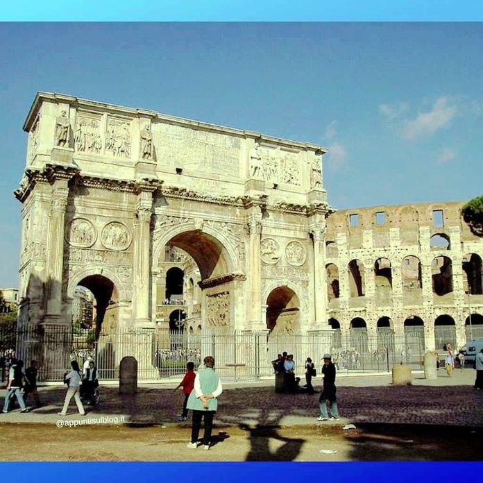 Roma passeggiando lungo il Tevere per 3 km, 14 curiosità - Arco di Costantino a Roma