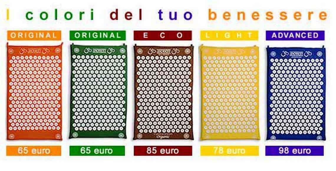 Tappetino per agopressione Shakti mat: rigenera il corpo e la mente - Shakti: colori dei tuo benessere 
