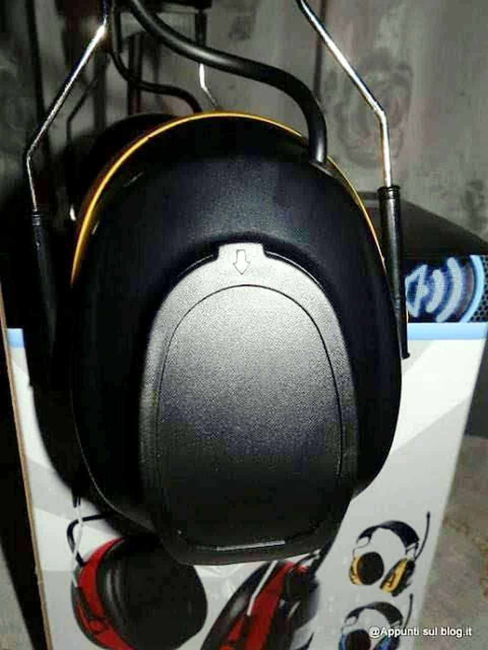 Cuffie Auna Jackhammer AM/FM AUX nere e gialle