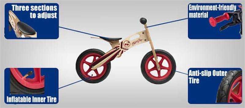 Manubrio e ruota della Balance Bike