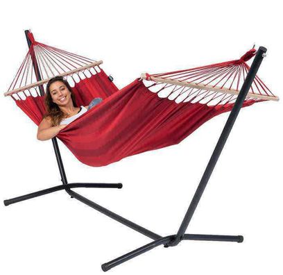 Amaca da giardino Tropilex, relax e comfort 4 Relaxing chair a rete con tavola e rete in tessuto resistente, ideale per il giardino o la terrazza, per momenti di relax e comfort all'aperto.