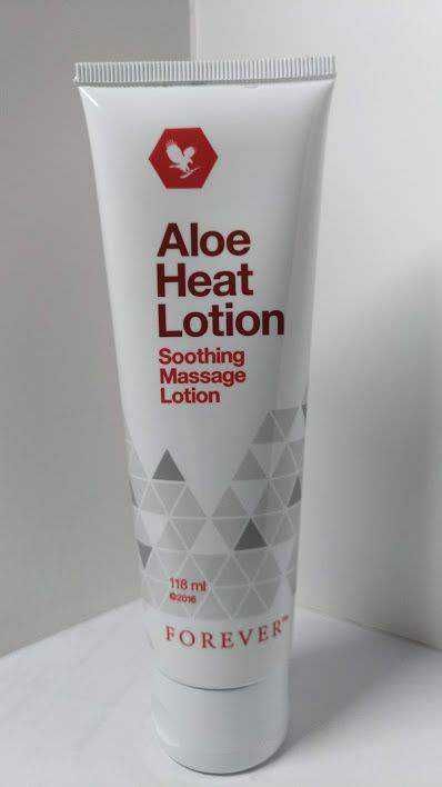 Aloe Heat Lotion crema lenitiva da massaggio, 118 ml, prodotto Forever per relax e benessere della pelle.