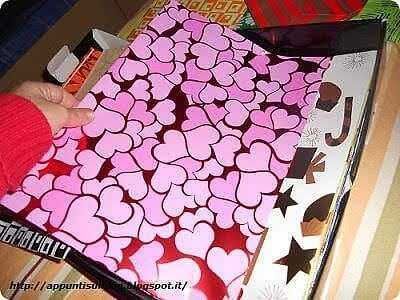 Starfilcas vestiamo di carta i regali 3 Cuori di carta rosa e decorazioni colorate in una scatola, ideali per regali o decorazioni romantiche, in stile festivo e creativo.