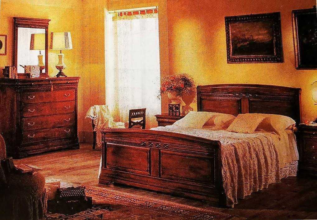 Vintage camera on a wooden dresser, art paintings on the wall, warm lighting, cozy bedroom decor, classic wooden furniture, elegant and inviting bedroom setting, nostalgic and timeless interior design.