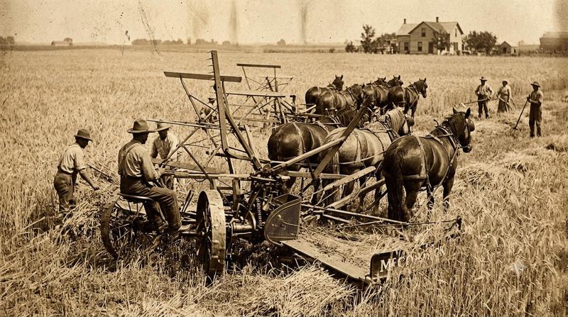 Civiltà industriale nell'Ottocento: invenzioni e progresso 4 mietitrice meccanica
