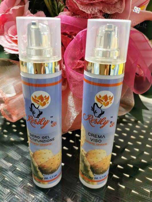 Gel lenitivo e crema per pelli sensibili Resily, prodotto naturale per il sollievo e la cura della pelle delicata, ideale per reazioni cutanee e irritazioni, formato pratico da 50 ml.