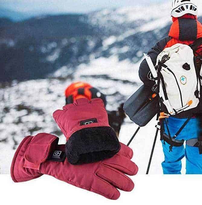 Guanti da neve tecnici per escursionismo e avventure invernali, colori vivaci e alta qualità, ideali per proteggere le mani dal freddo durante le attività all'aperto.