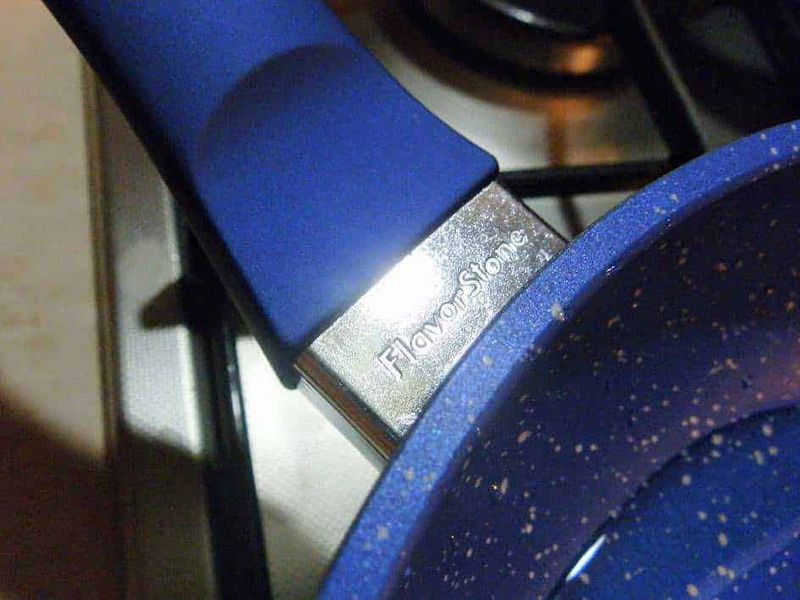 Flavorstone cotture salutari con set di pentole antiaderenti blu 3 Flavorstone cotture salutari con set di pentole antiaderenti blu
