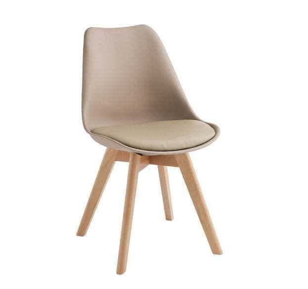 Sedie in pvc color tortora stile nordico per interni