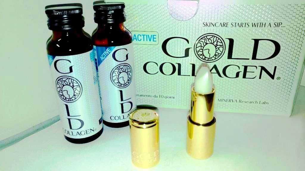 Gold Collagen Hydrogel Mask, prodotto di bellezza e anticollagenico.