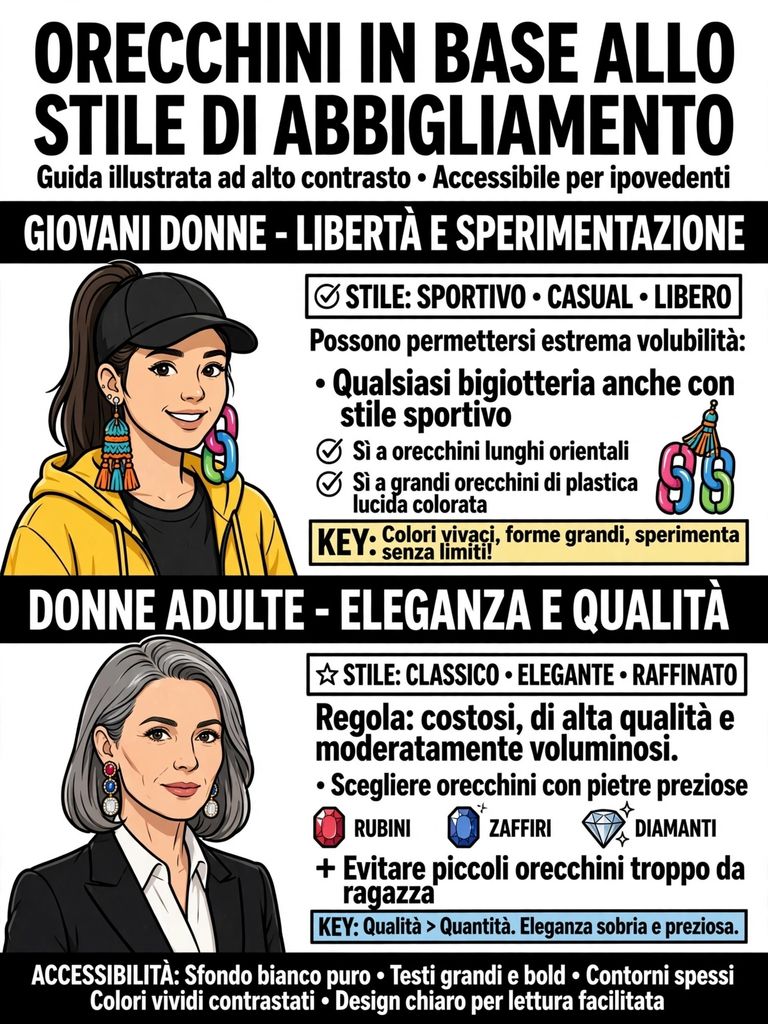 Come scegliere gli orecchini giusti: 5 regole per valorizzare il viso 6 Orecchini in base allo stile di abbigliamento