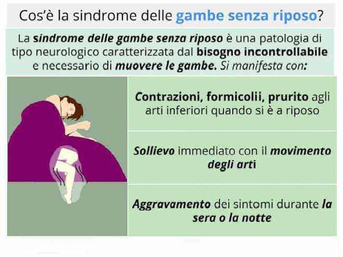 Sindrome delle gambe senza riposo consigli