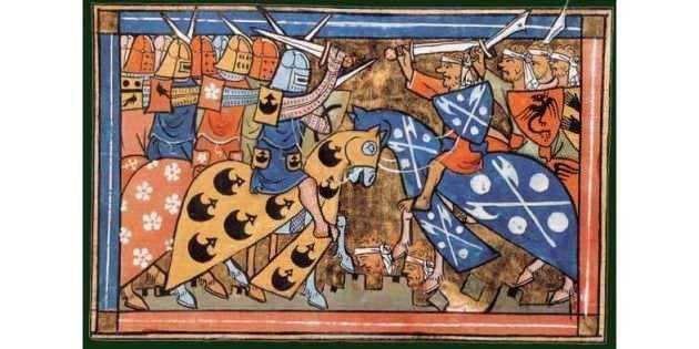 La storia e le leggende sulla Crociata dei bambini 4 Battaglia della Seconda Crociata raffigurata in una miniatura medievale