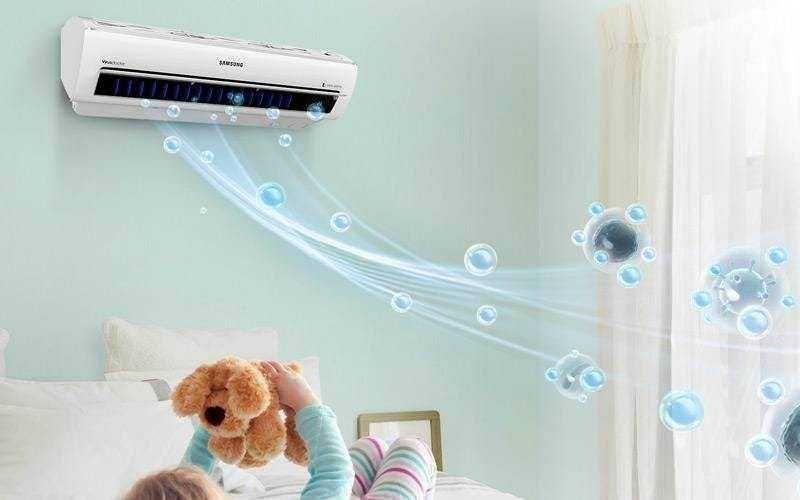 Aria condizionata, purificazione dell'aria, aria pulita, tecnologia di filtraggio, benessere domestico.