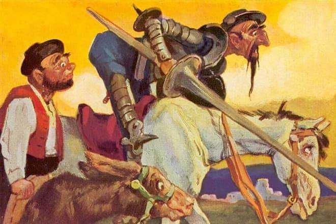 Sancio Panza nel romanzo Don Chisciotte di Cervantes