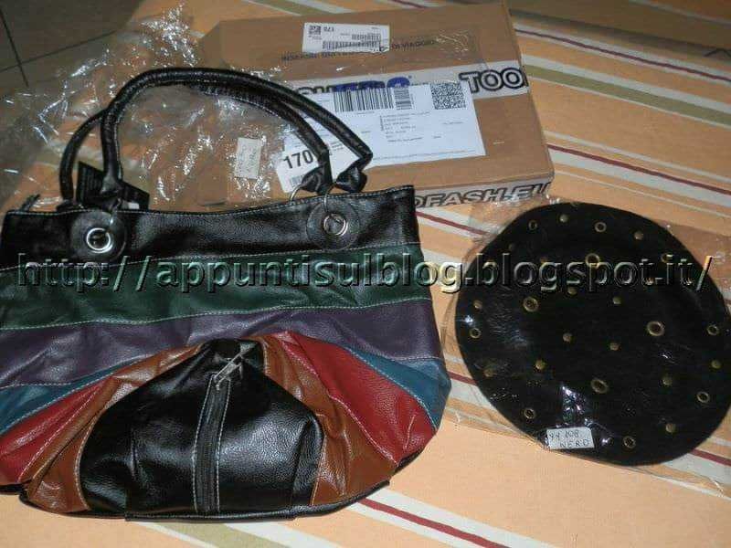 Toofash abbigliamento moderno a piccoli prezzi 2 Borsa multicolore in pelle con manici rigidi e tasca frontale, accessori moda femminile elegante e capiente.