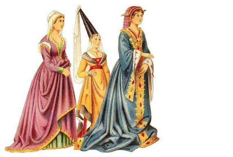 Abbigliamento femminile nel medioevo 7 Abito femminile del tardo Medioevo