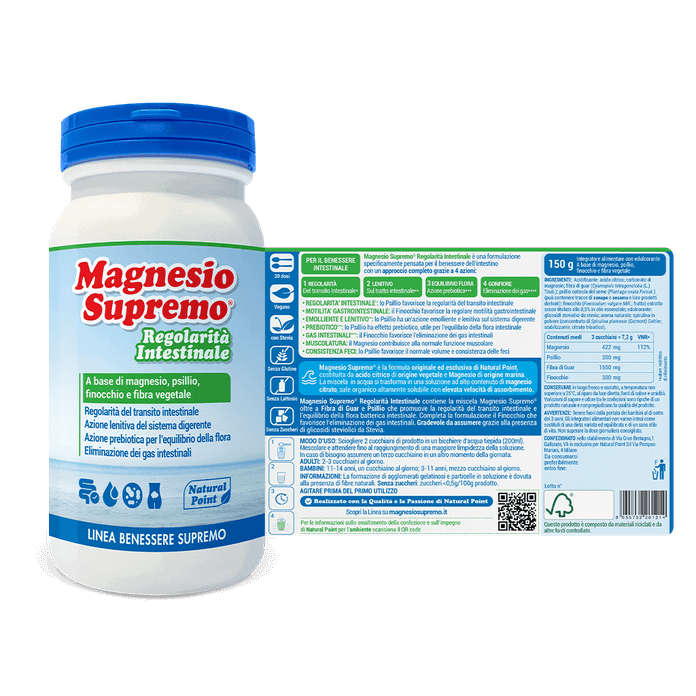 Magnesio per regolare la funzionalità dell’intestino
