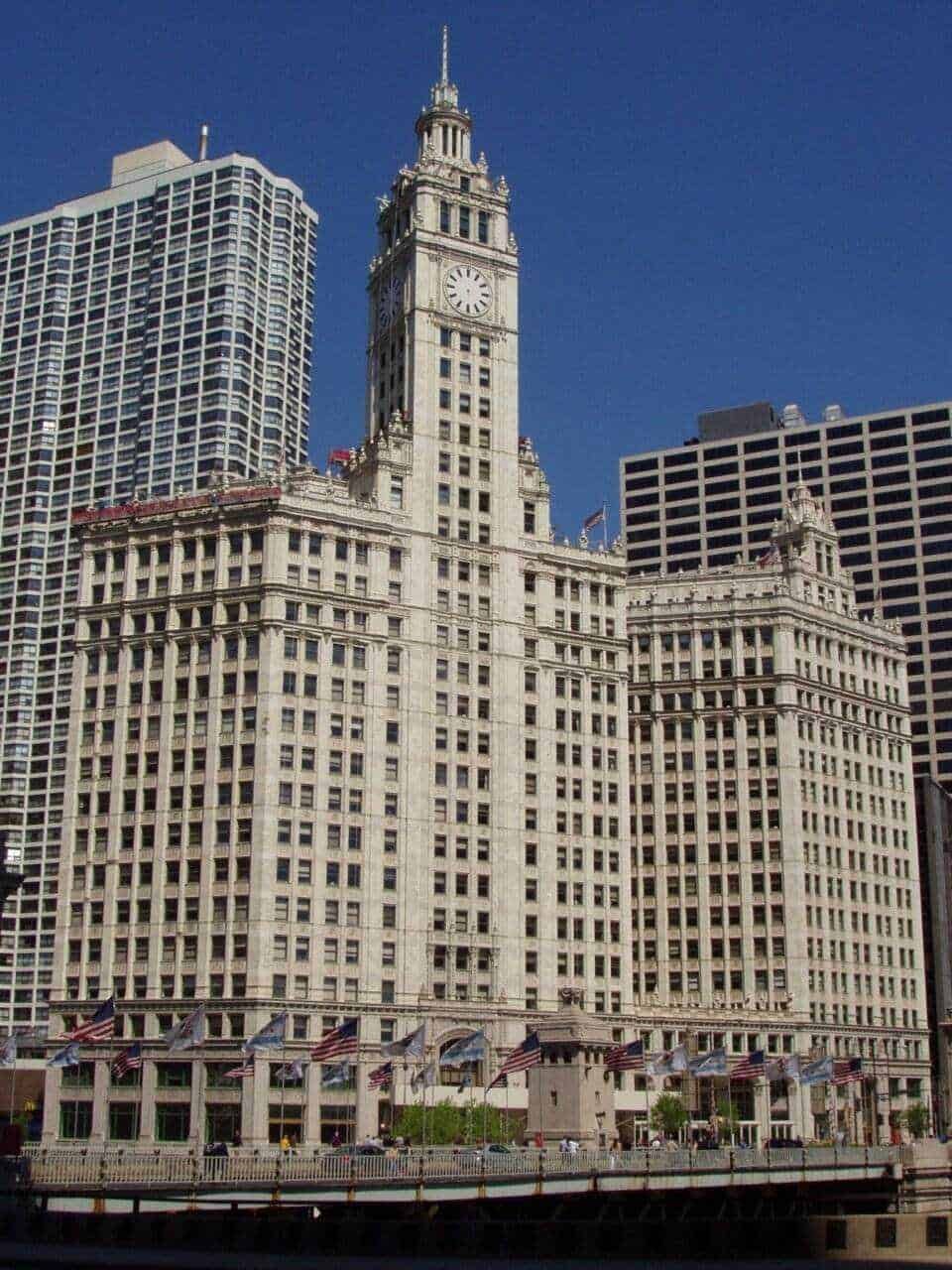 Grattacielo Art Déco Wrigley Building a Chicago