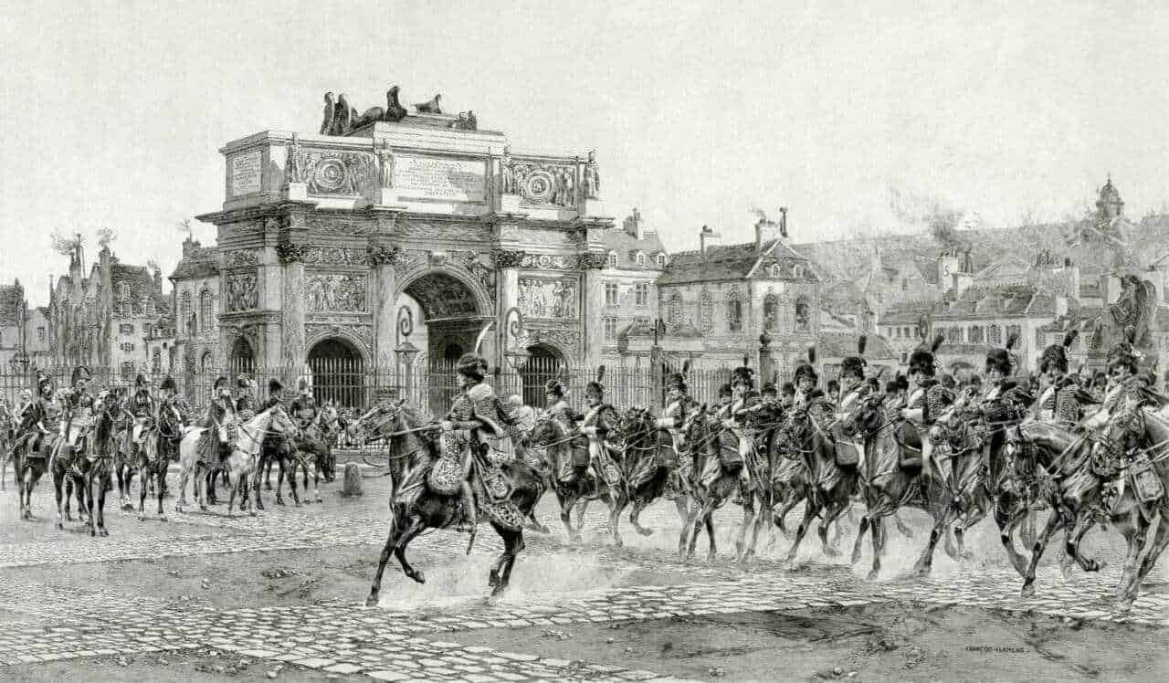 Arco di trionfo in stile Impero a Parigi. 