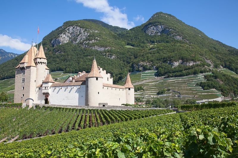castle Chateau d'Aigle in canton Vaud, Switzerland