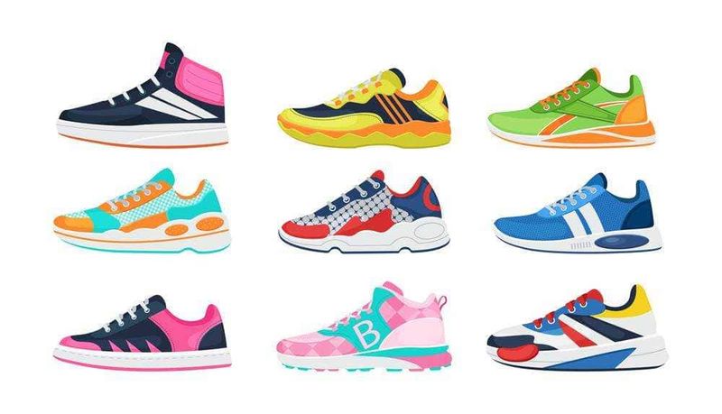 Scegliere le scarpe per 10 tipi di sport 3 Scarpe sportive colorate e moderne per uomo e donna, ideali per corsa, allenamento e scarpe casual, con design innovativi e comfort ottimale.