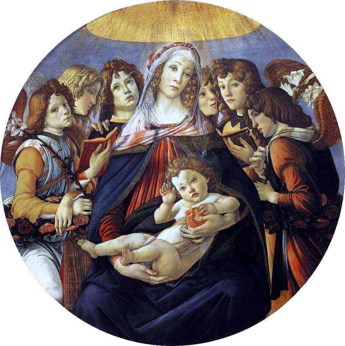 Vladimir A. Borovik, Madonna con Bambino tra gli angeli, oli su tavola, arte rinascimentale, scena sacra con Madonna, Gesù bambino e angeli, capolavoro artistico rinascimentale, dipinto religioso, scuola artistica italiana.