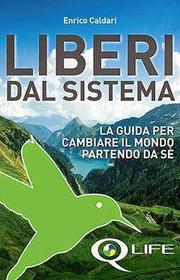 Liberi dal sistema: guida per cambiare il mondo partendo da sé, con immagine di un'area naturale montana e un’icona di colibrì verde, simbolo di libertà e trasformazione.