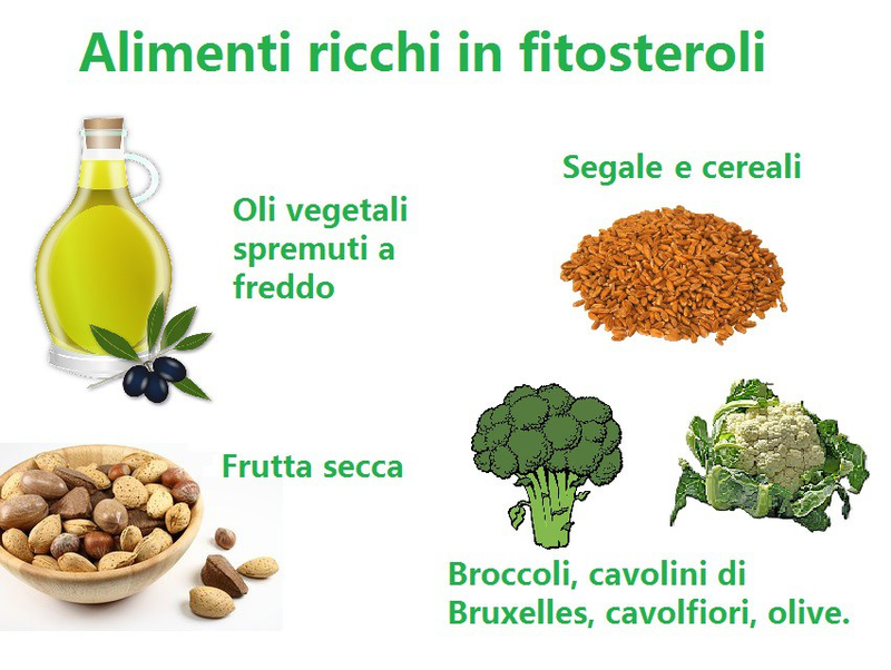 alimenti ricchi di fitosteroli per colesterolo alto