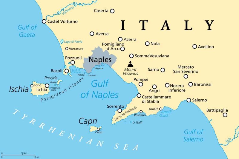 Santuario di Pompei: storia, museo e visita alla Basilica 20 Mappa dintorni di Pompei